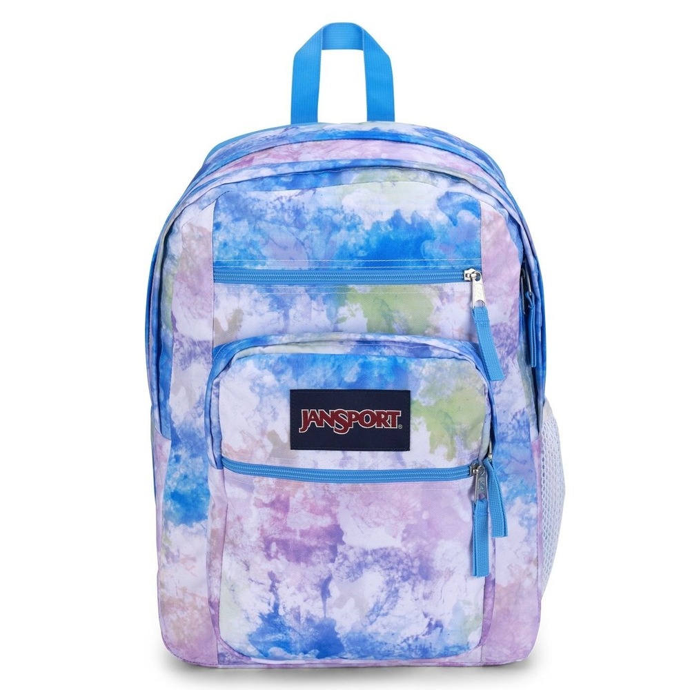 Jansport Big Student Backpack Blue Pink School Bag Rucksack